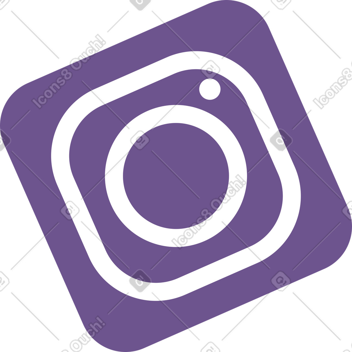 Purple instagram icon animierte Illustration im Bloom-Stil als Download in GIF, Lottie (JSON), AE