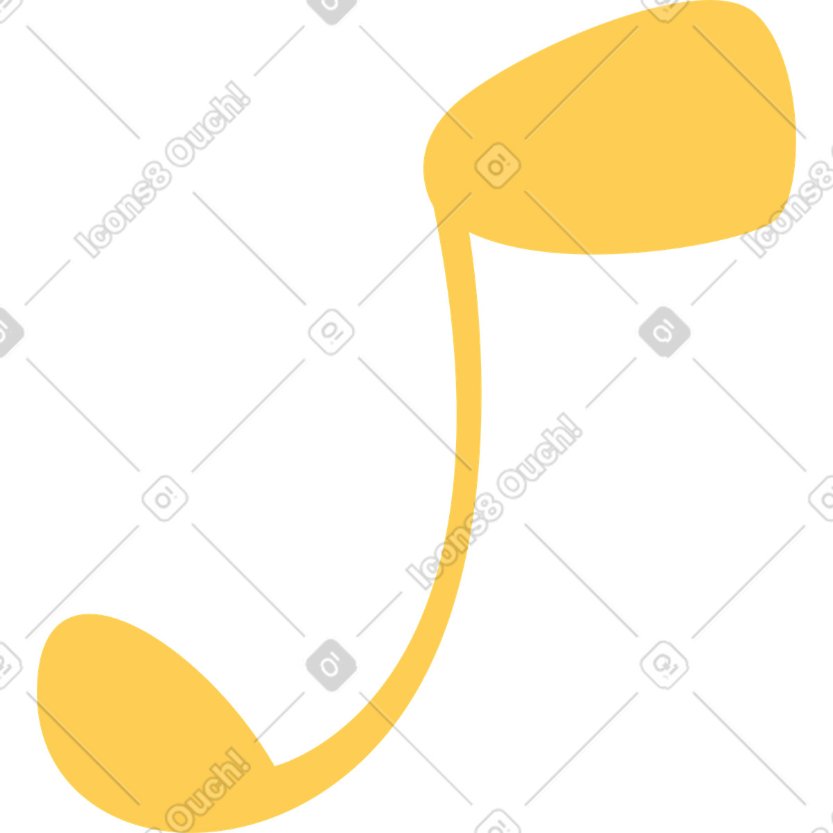 Ilustración Nota musical en estilo Social a descargar en PNG y SVG