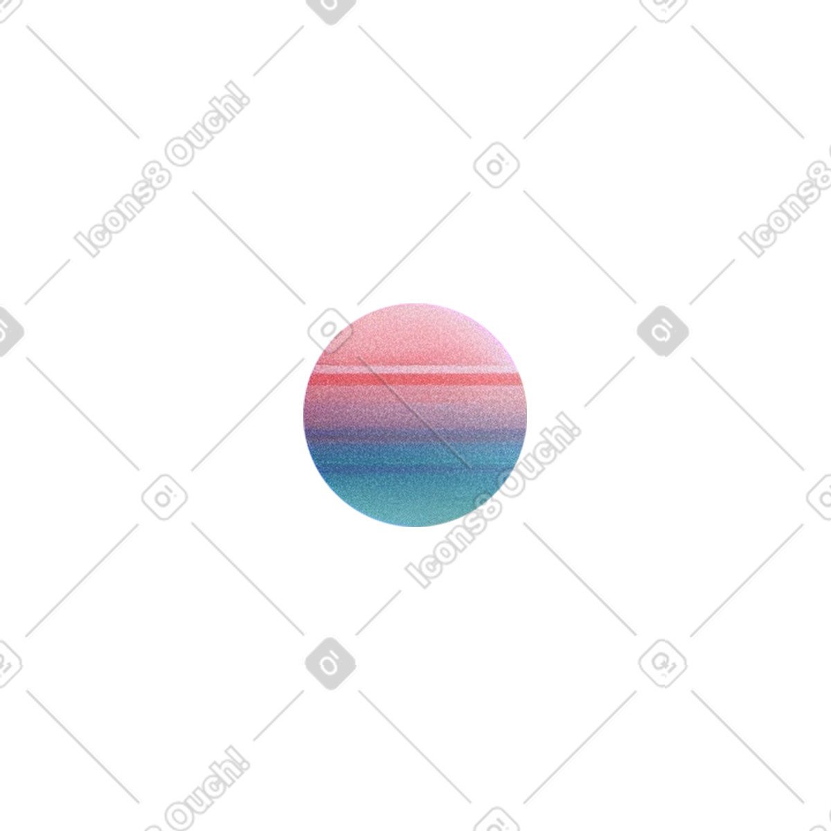 Pianeta multicolore illustrazione in stile Grainy scarica in PNG, SVG
