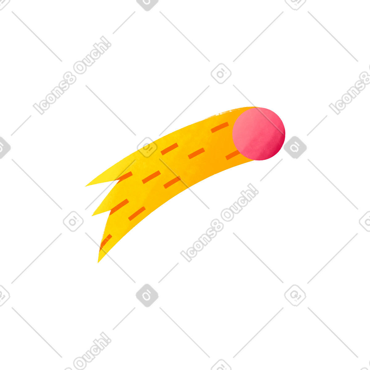 Comet illustrazione in stile Bonbon scarica in PNG, SVG