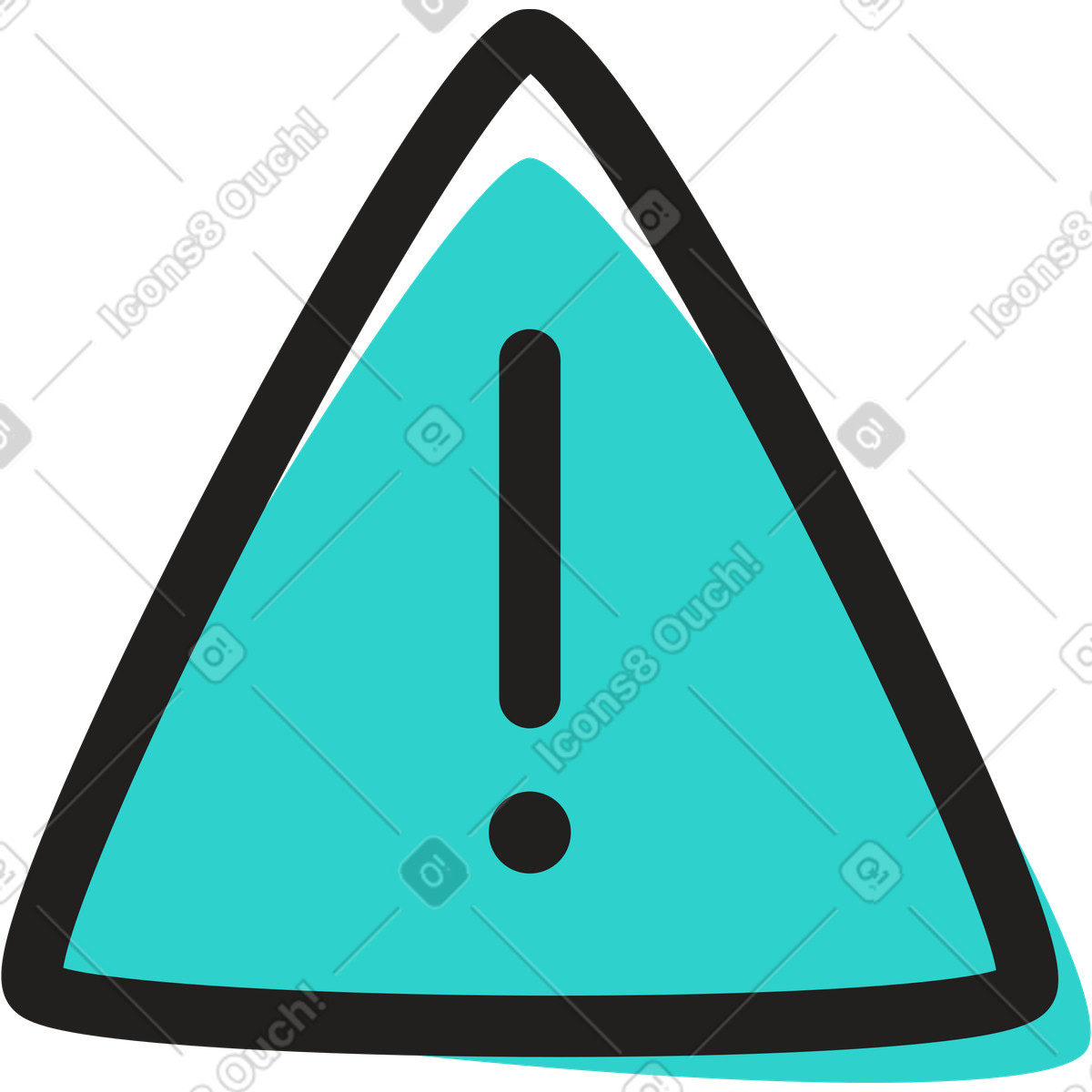 Ilustração de Sinal aviso em no estilo Little para baixar em PNG, SVG