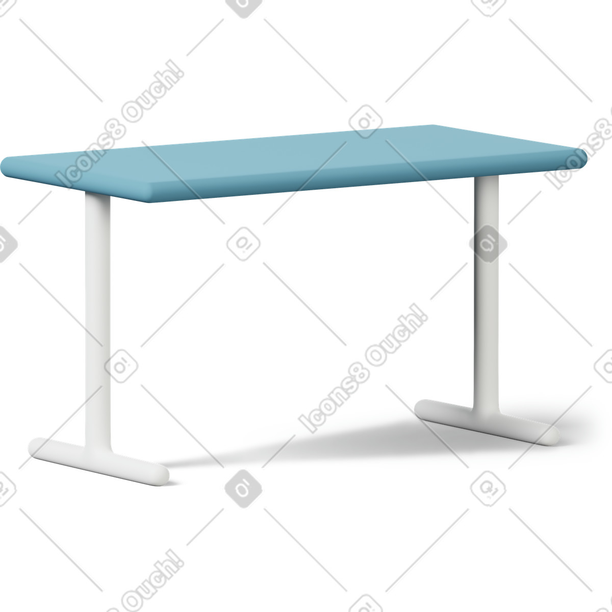Ilustração de Blue desk em no estilo 3D Casual life para baixar em PNG, SVG