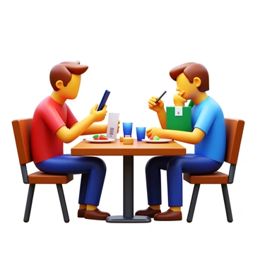 A group of three friends seated at a restaurant table, focused on calculating and splitting the bill. One friend is holding a smartphone, showing the bill total, while another is writing down numbers on a piece of paper. The third friend is looking at the bill with a thoughtful expression. The table is adorned with plates of food and drinks. The restaurant ambiance includes warm lighting and wooden furniture, adding to the scene of camaraderie and conversation.
