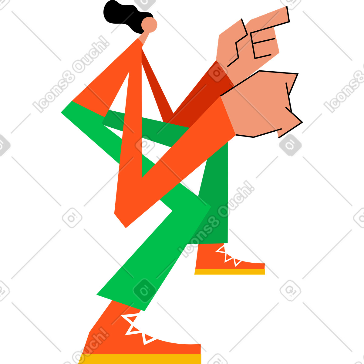 Ilustração de Mulher segurando algo em suas mãos no estilo Warp para baixar PNG, SVG