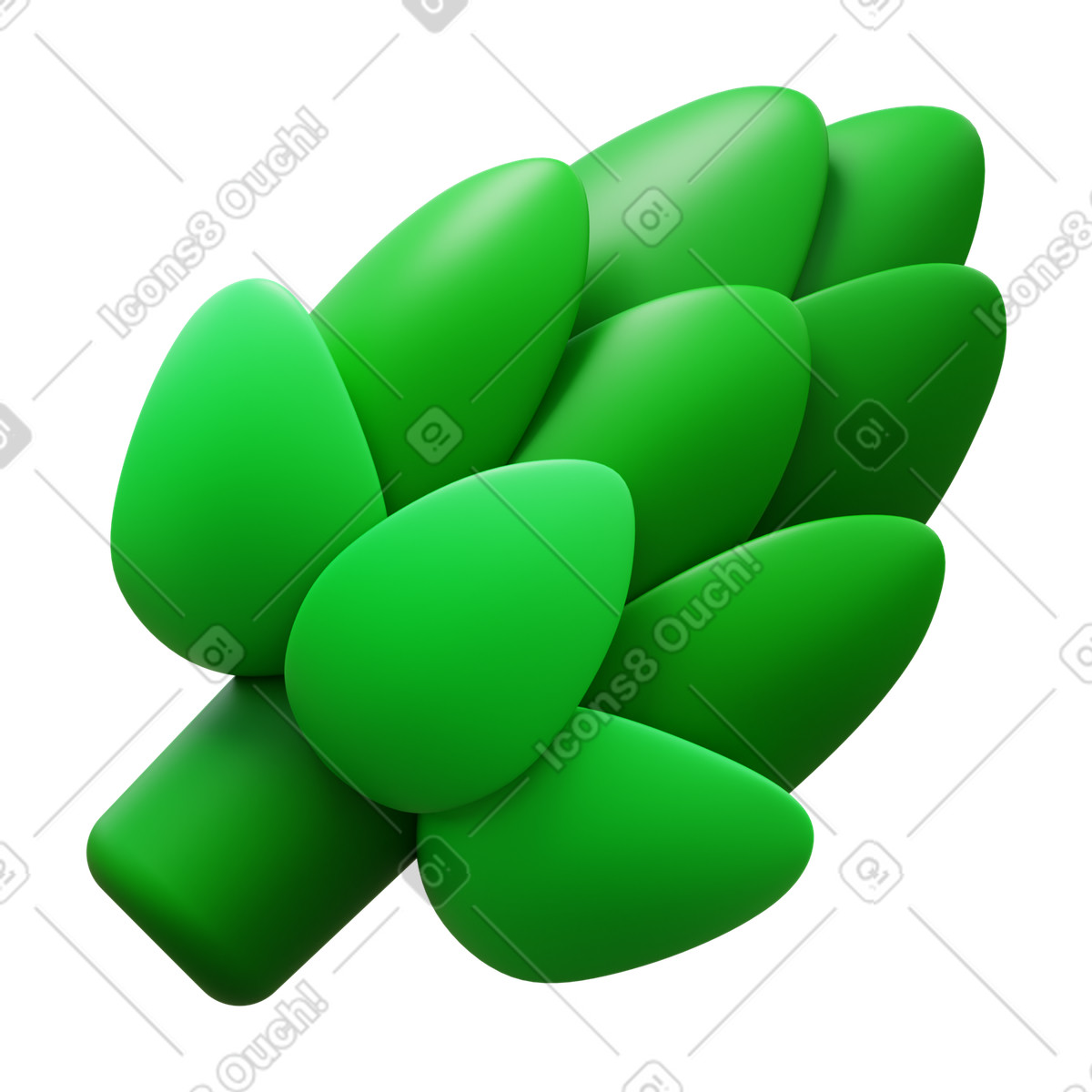 3D Fluency スタイルの Artichoke のイラストをPNG、SVG形式でダウンロード