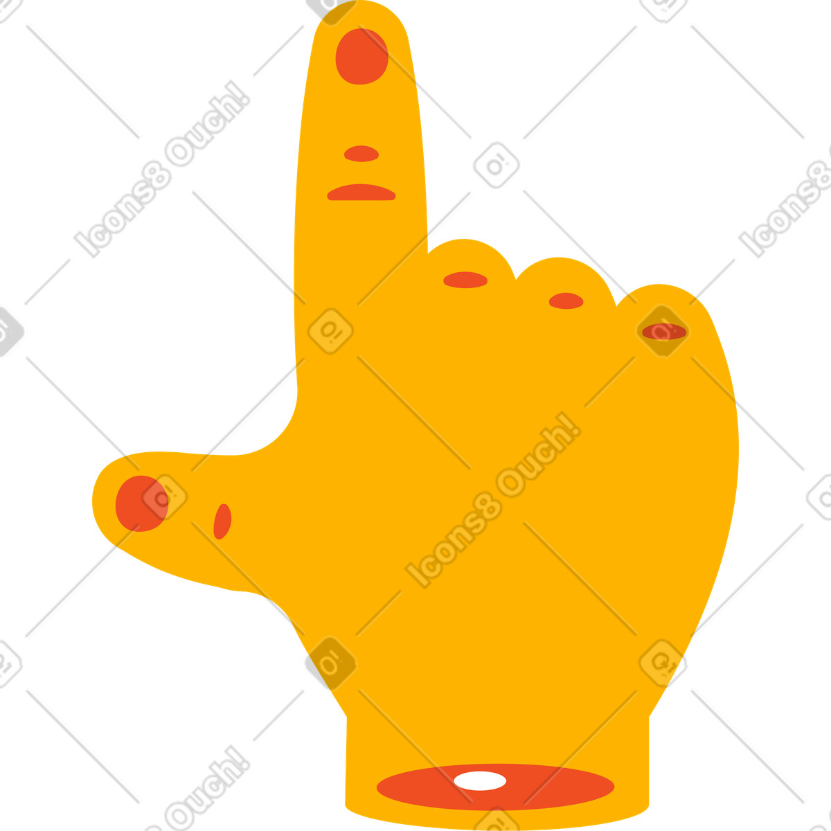 Illustration Main dans le style Flame à télécharger aux formats PNG, SVG
