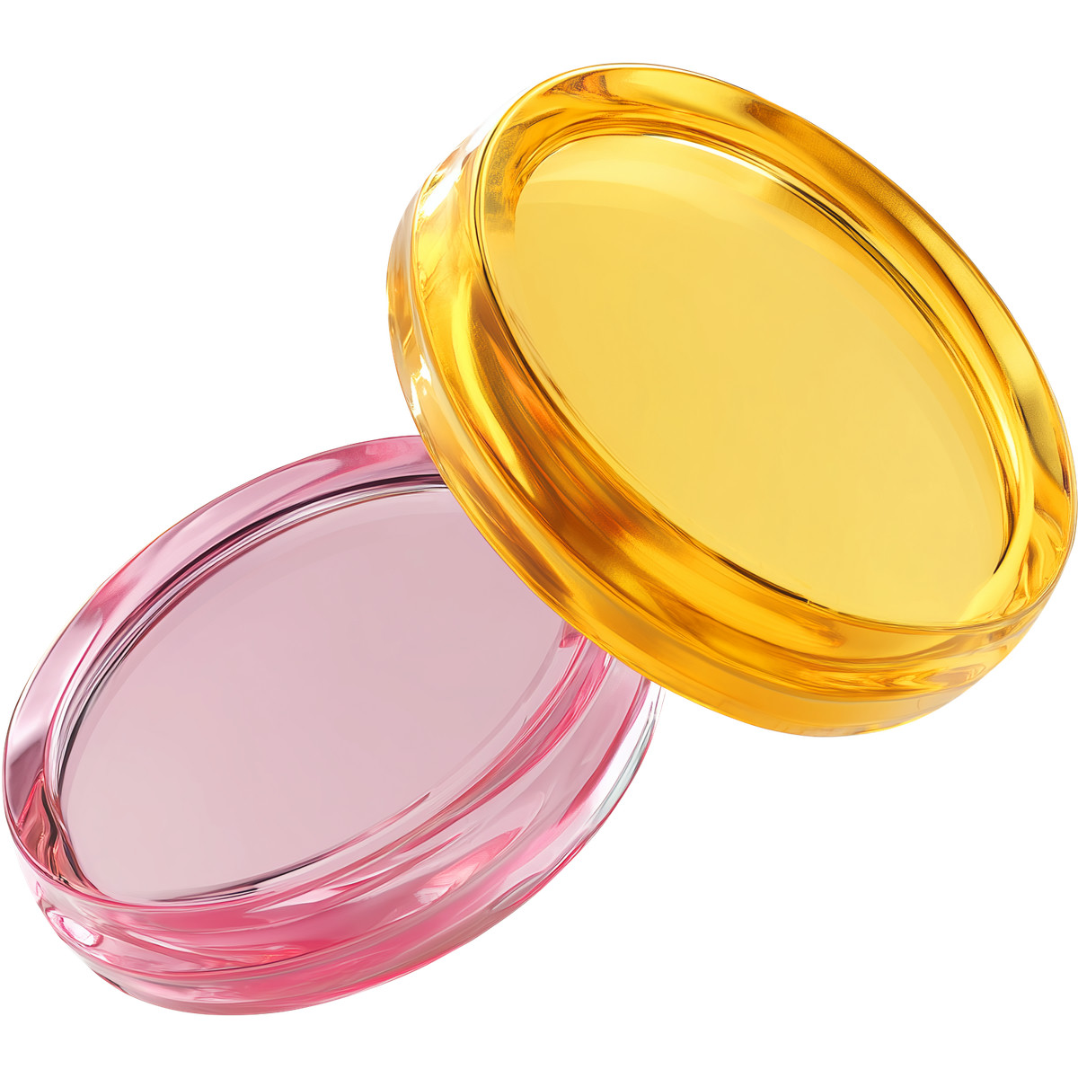 Glass coins, financial exchange, pink yellow gradient illustration in Vitrum style download in PNG, SVG
