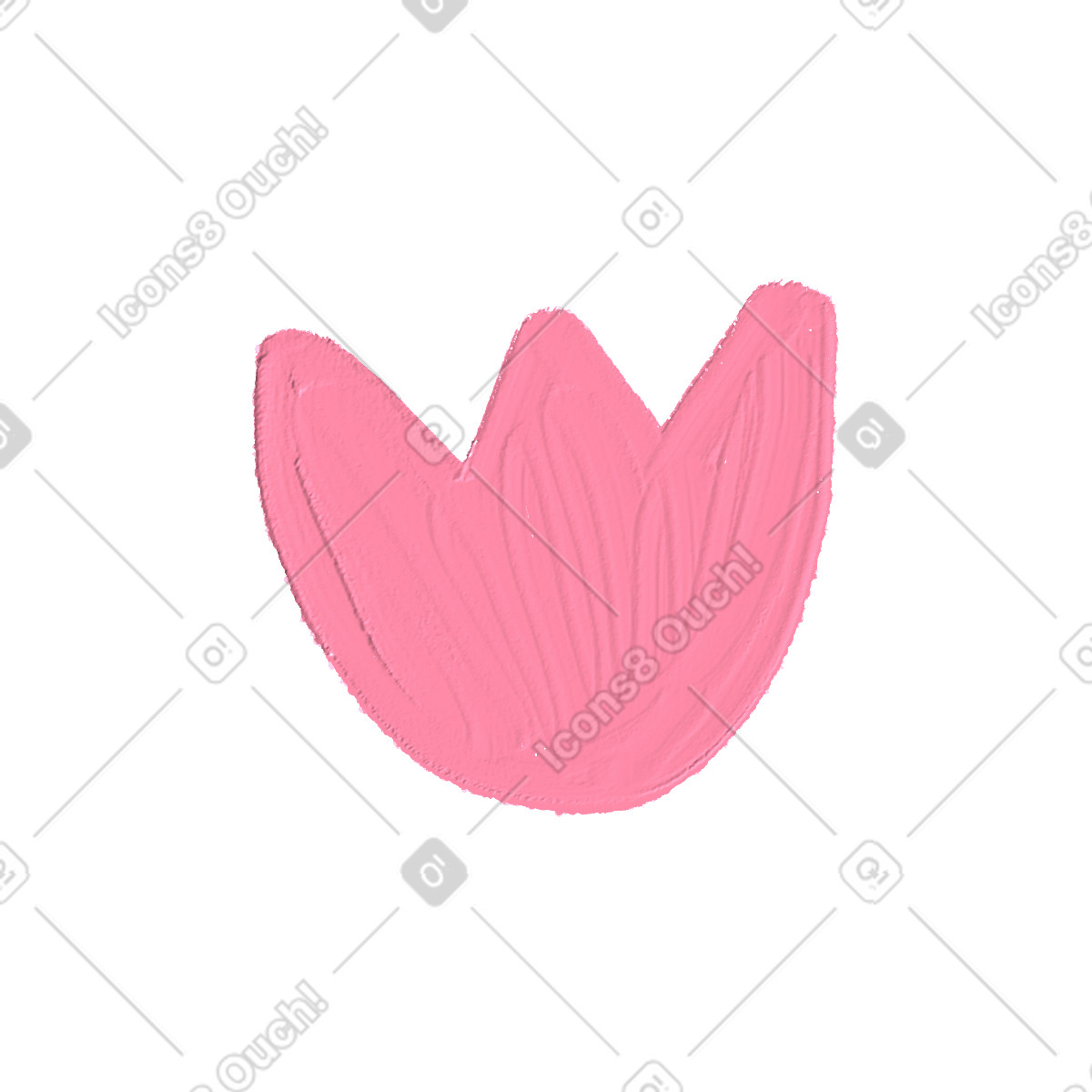 Ilustración Pink tulip en estilo Scrapbooking a descargar en PNG y SVG