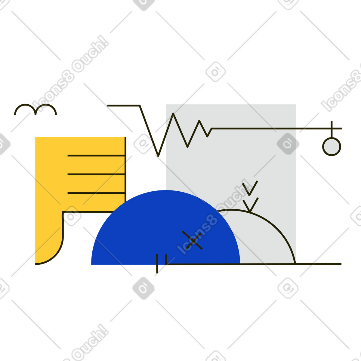 Fatal error or system failure, Critical software crash alert illustration in Geom style download in PNG, SVG