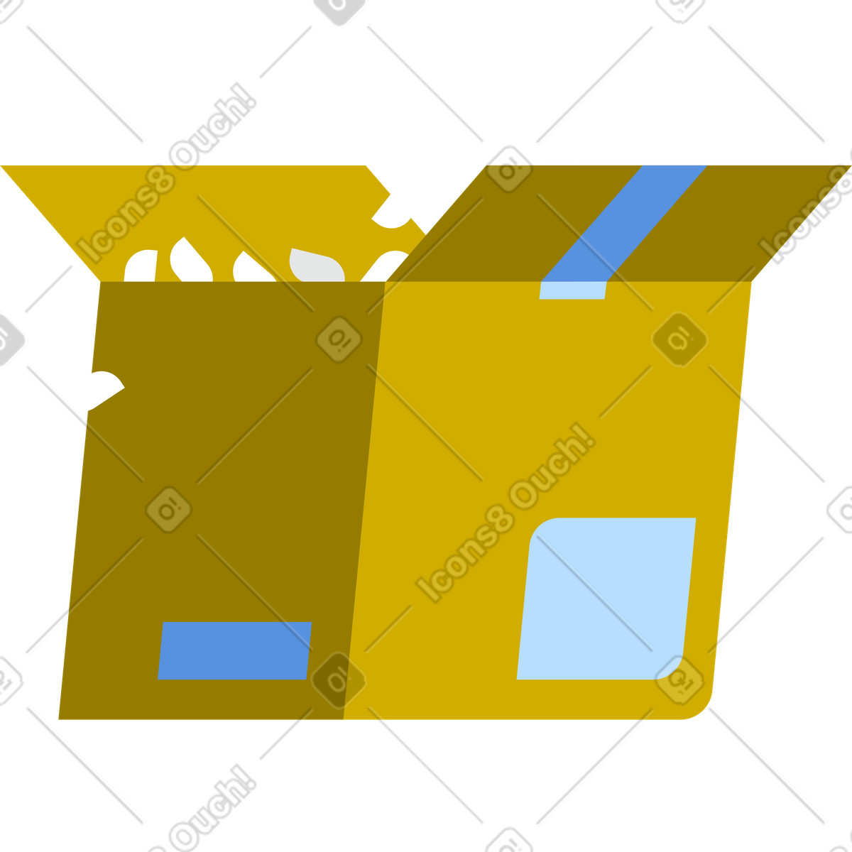 Ilustração de Unboxing do produto em no estilo Vector para baixar em PNG, SVG