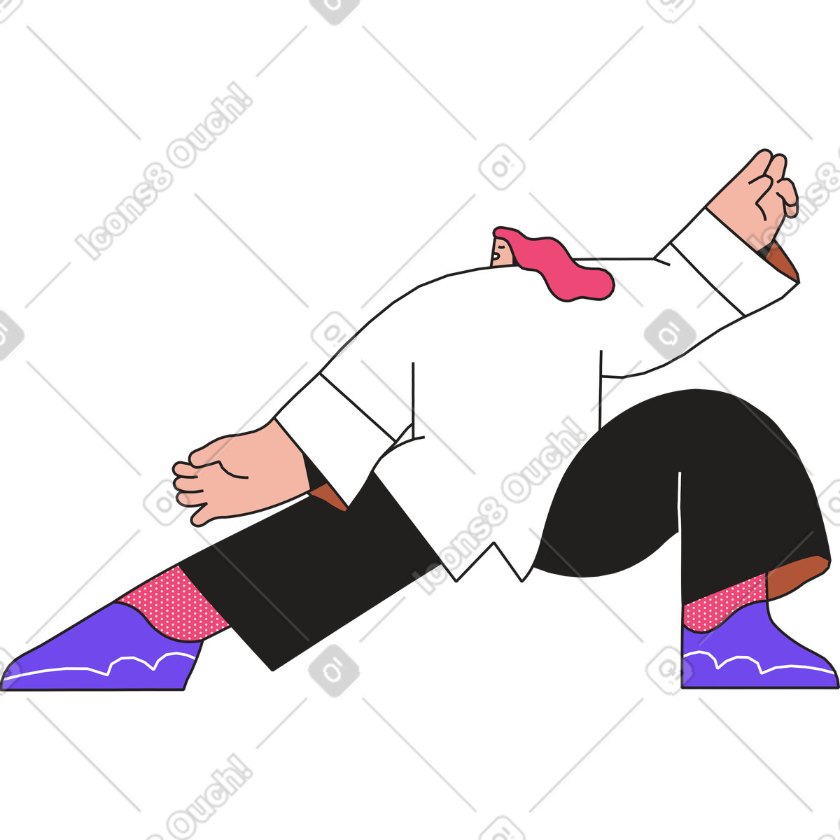 Scientist in white coat illustration Dazzle style download PNG, SVG
