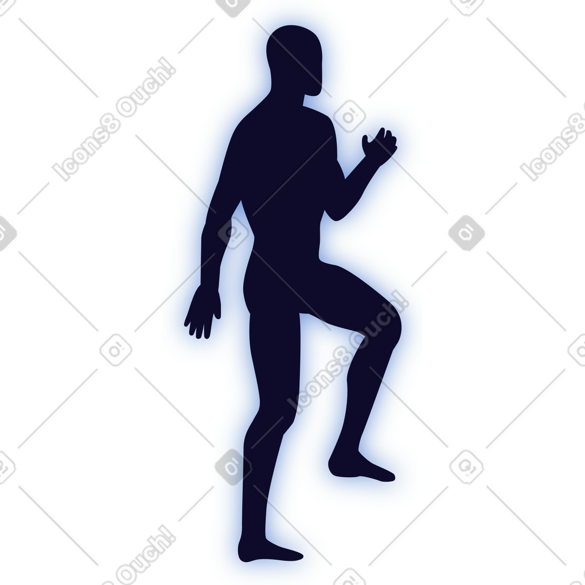 Wandelnde figur-Illustration im Dimension-Stil als Download in PNG, SVG