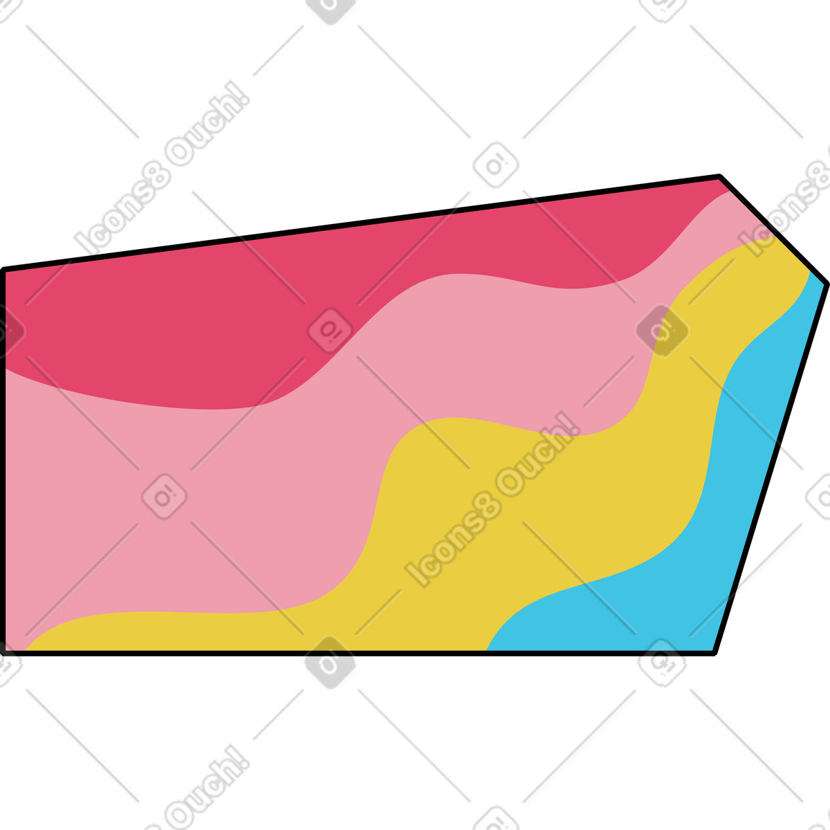 Illustration Forme ondulée dans le style Memphis à télécharger aux formats PNG, SVG