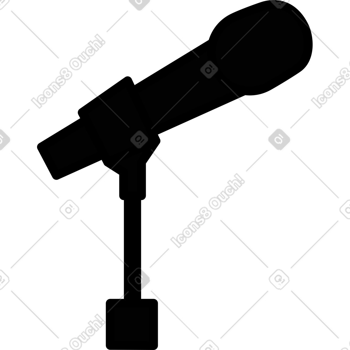 Mikrofon-Illustration im Weekday-Stil als Download in PNG, SVG