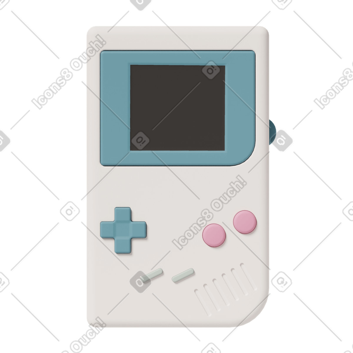 Game boy illustrazione in stile 3D Casual life scarica in PNG, SVG