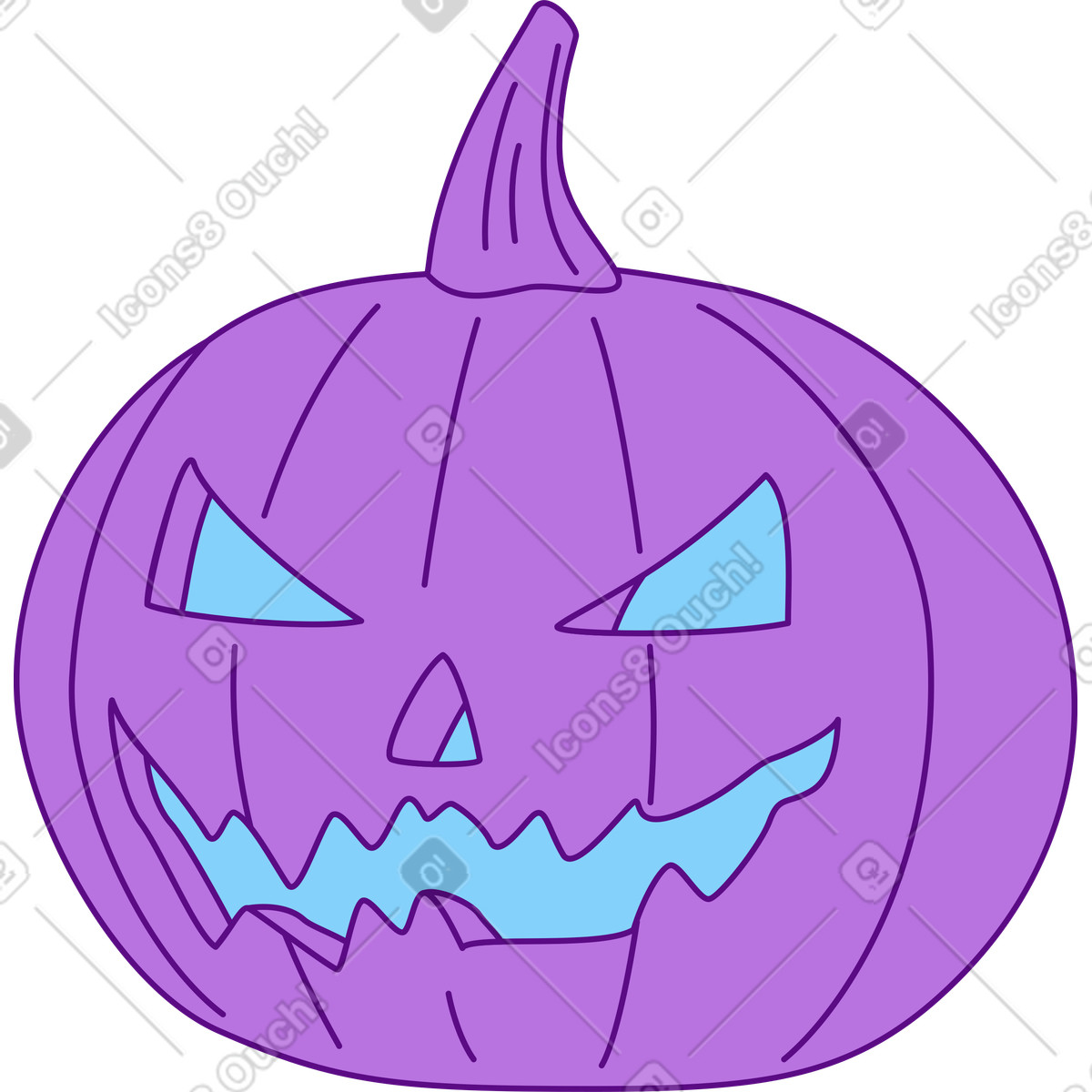 Ilustración Calabaza de halloween en estilo Storyline a descargar en PNG y SVG
