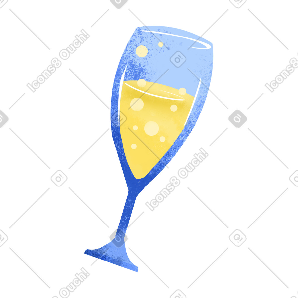 Flare スタイルの Champagne glass のイラストをPNG、SVG形式でダウンロード