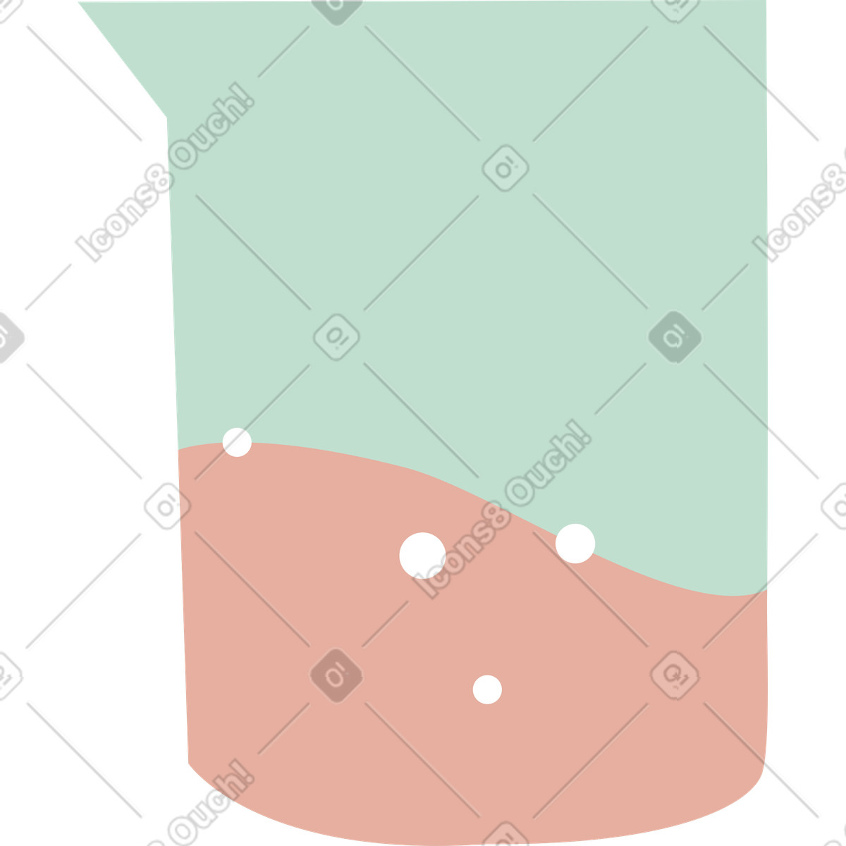 Illustration Flacon en verre avec du liquide dans le style Kiddo à télécharger aux formats PNG, SVG