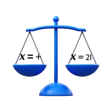 A pair of scales with equal weights on both sides, representing balance. One side displays a quadratic equation, while the other side shows the solution. The scales are set against a simple background to emphasize their importance in the context of mathematics. The equation is written in clear, bold letters, and is visually balanced with the solution to depict harmony in solving quadratic equations.