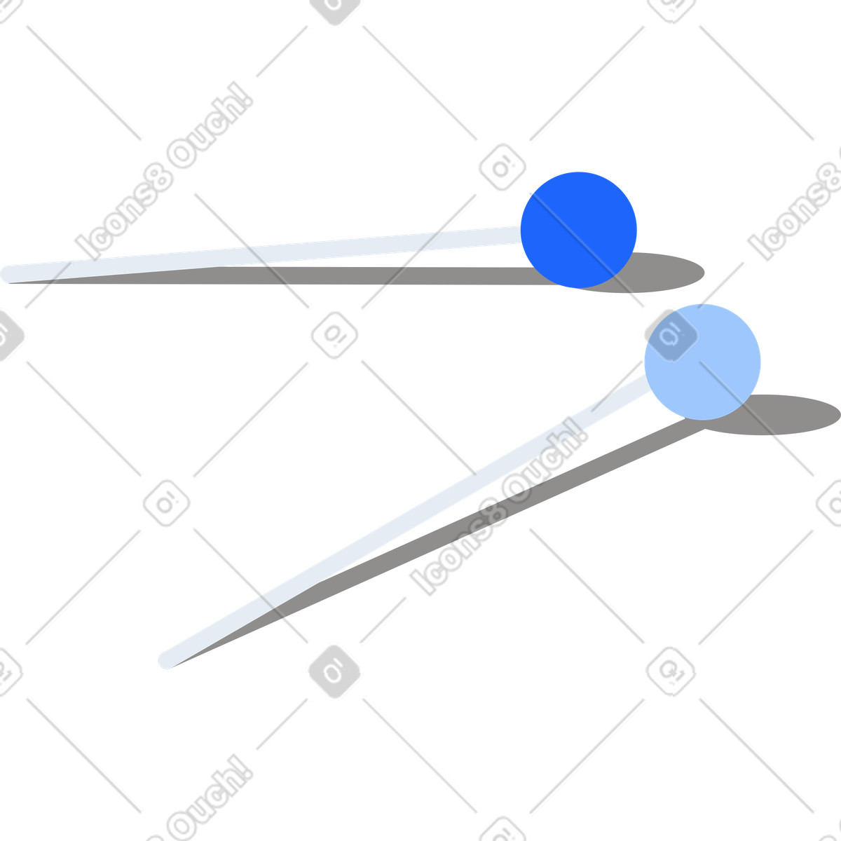 Ilustración Alfileres de coser en estilo Editorial a descargar en PNG y SVG
