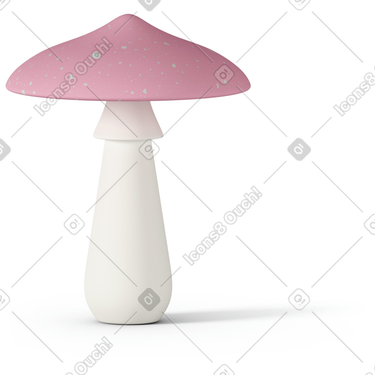 3D Casual life 스타일의 Mushroom 일러스트레이션 PNG, SVG 다운로드