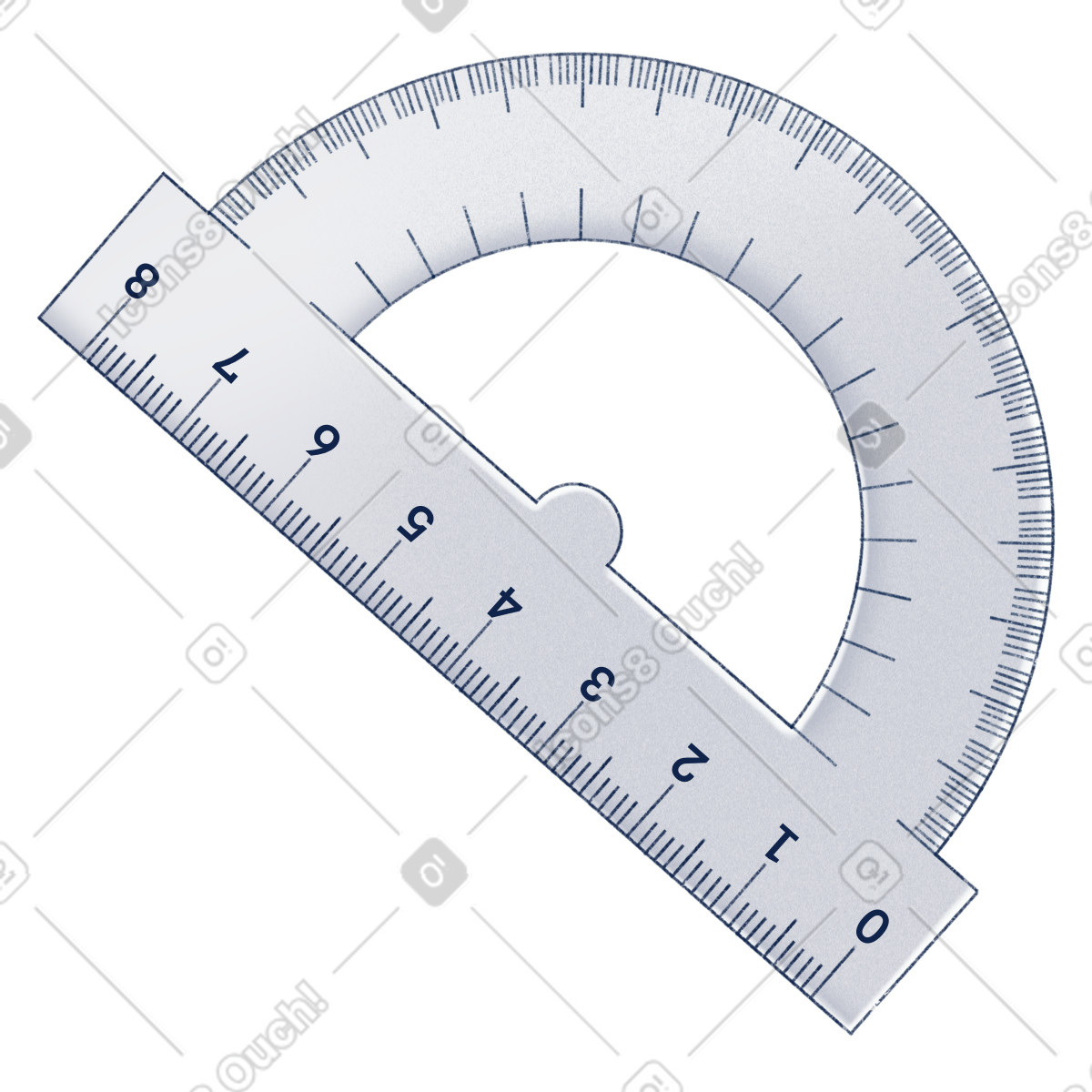Protractor illustration in Haze style download in PNG, SVG