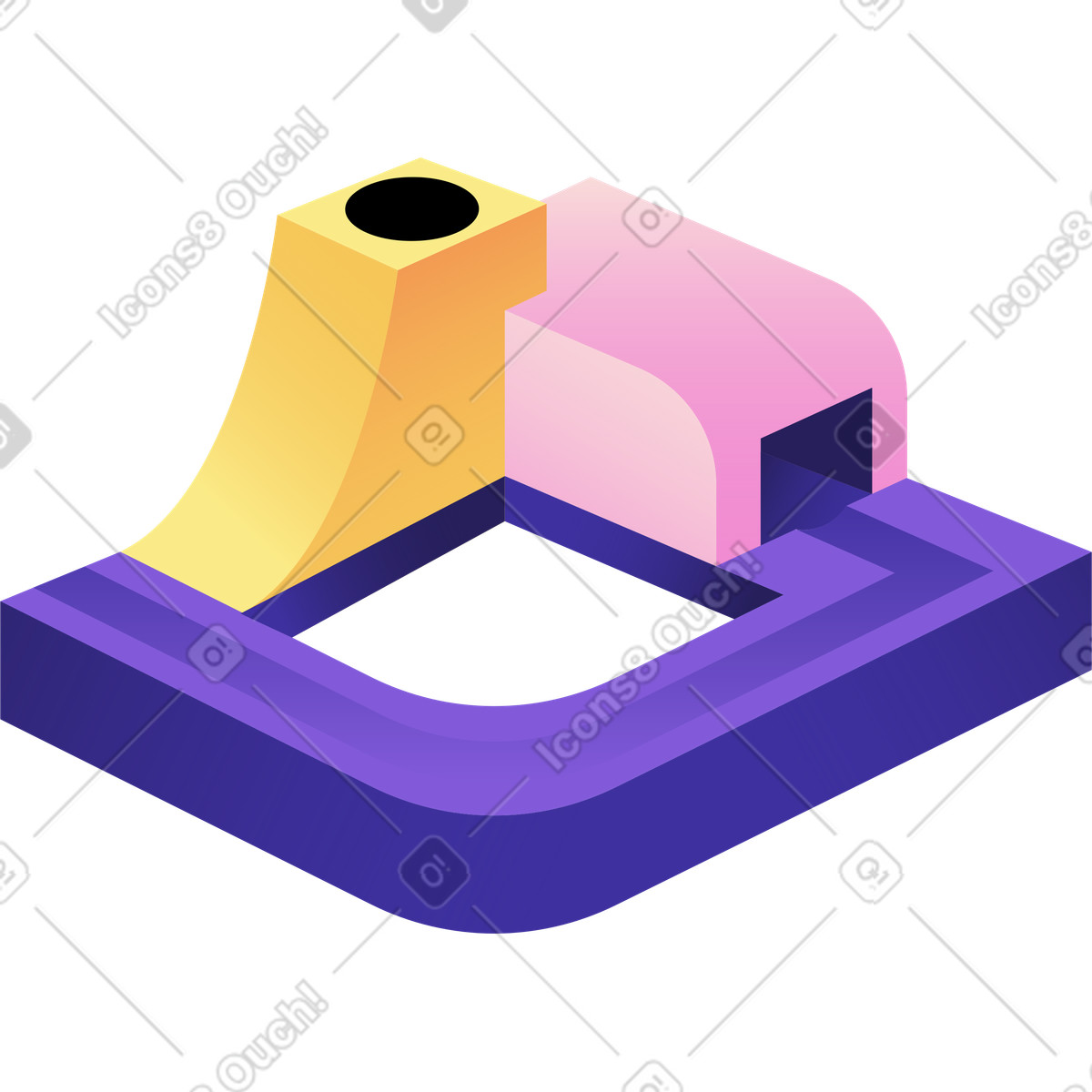 Illustration Plate-forme dans le style Levels à télécharger aux formats PNG, SVG