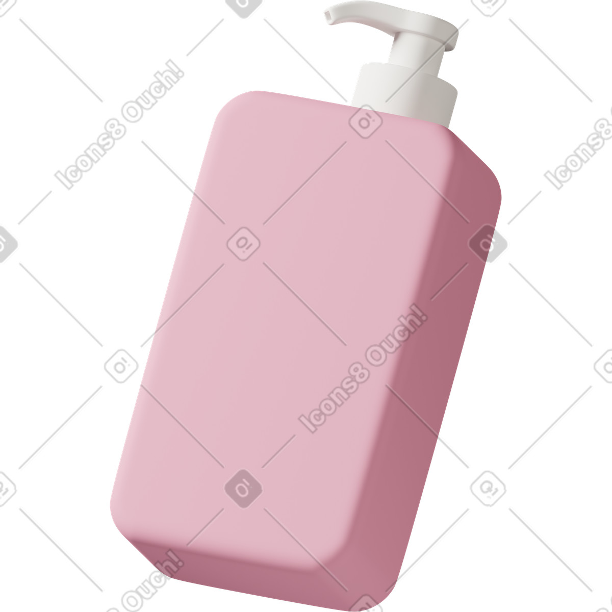 Ilustração de Pink shampoo bottle em no estilo 3D Casual life para baixar em PNG, SVG