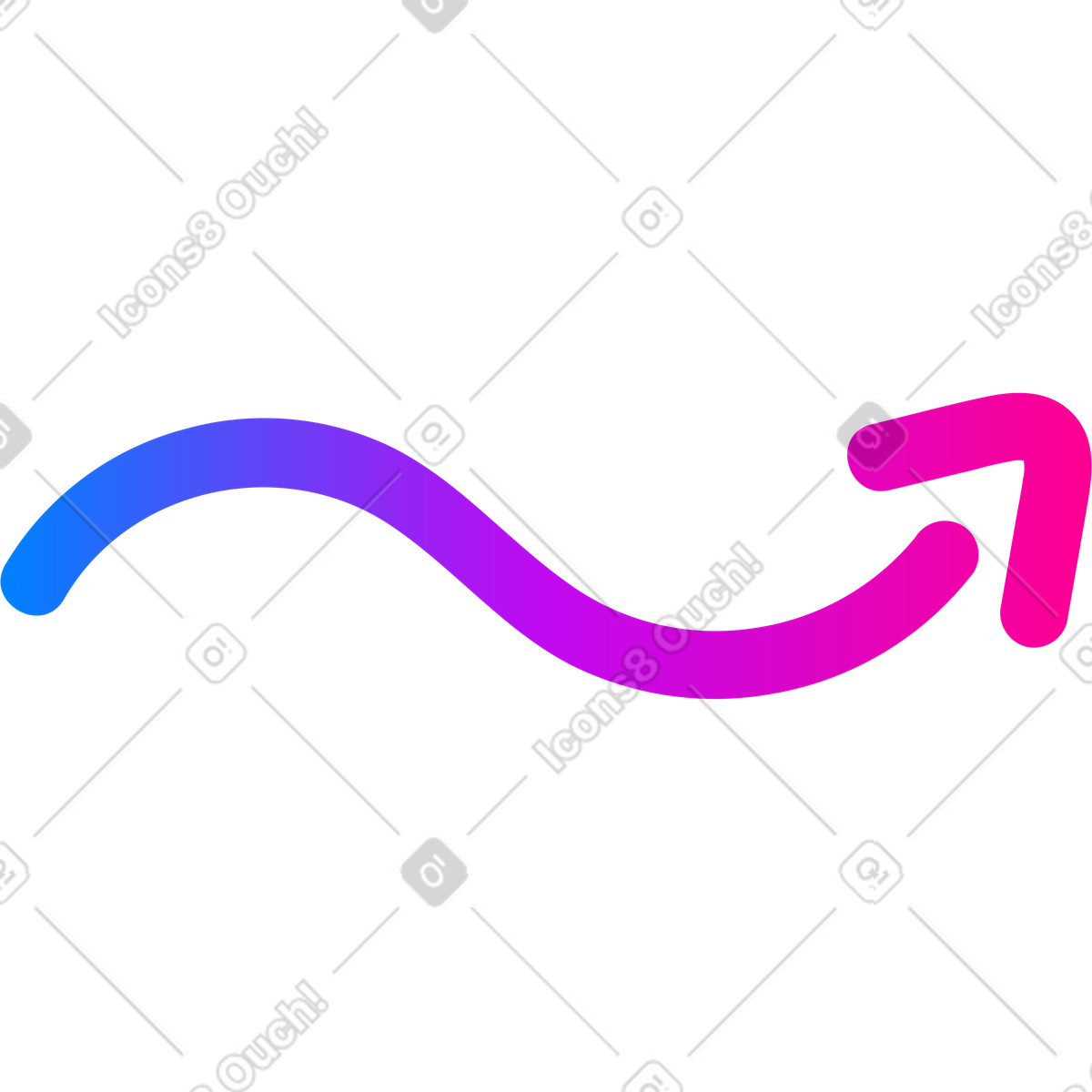 Vibrant 스타일의 오른쪽 화살표 일러스트레이션 PNG, SVG 다운로드