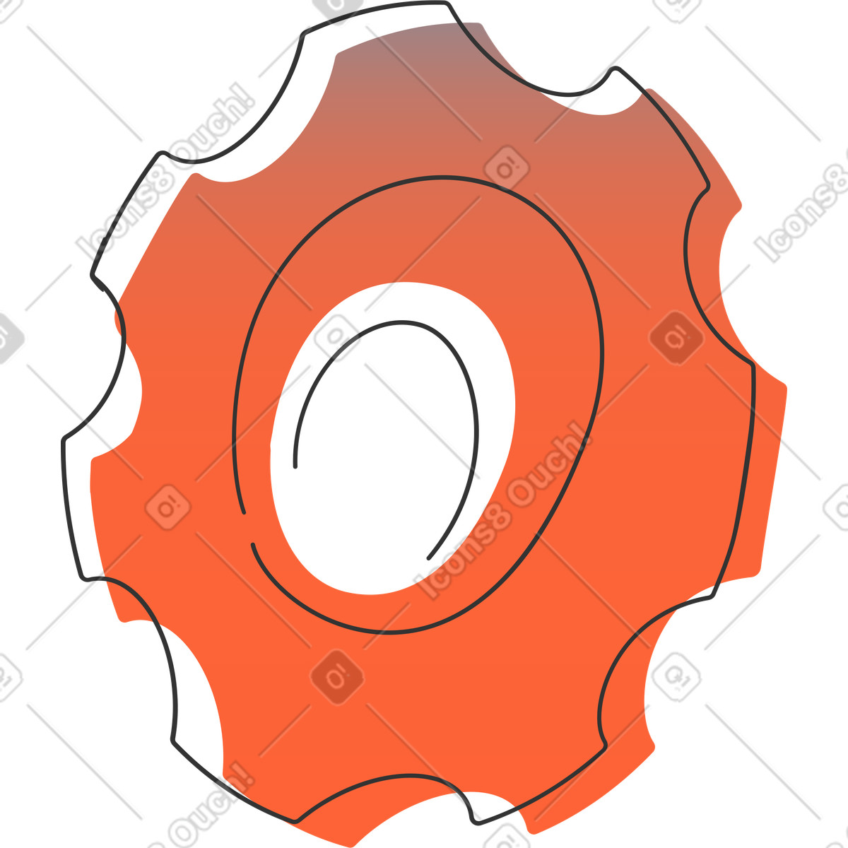 Nut illustration in Crayon style download in PNG, SVG