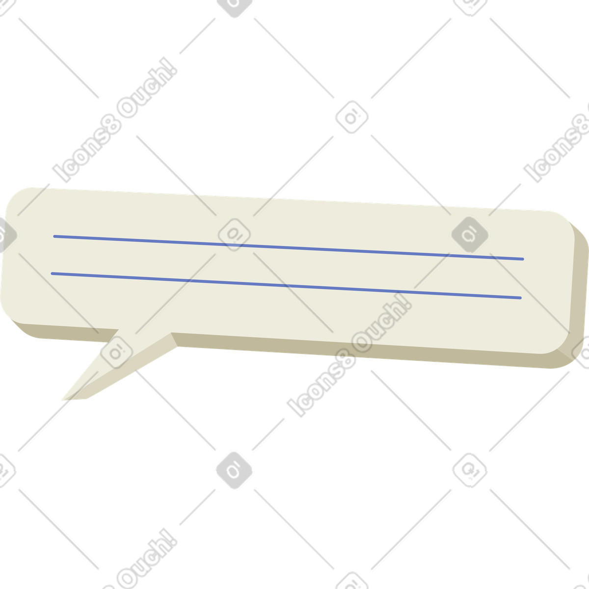 Social スタイルの テキスト行付きの吹き出し のイラストをPNG、SVG形式でダウンロード