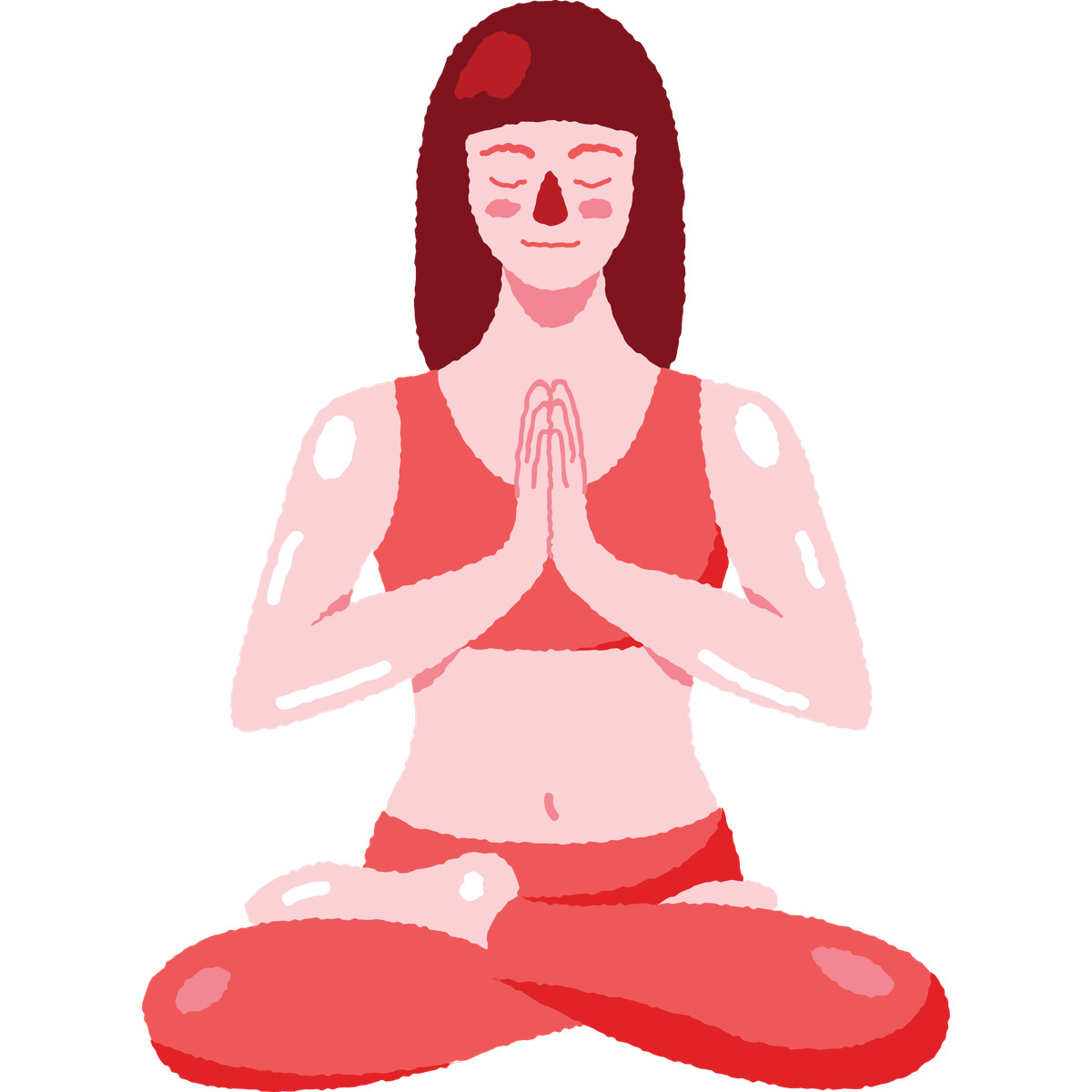 下载 Cherry 风格的 Meditating woman 插画，支持 PNG、SVG 格式
