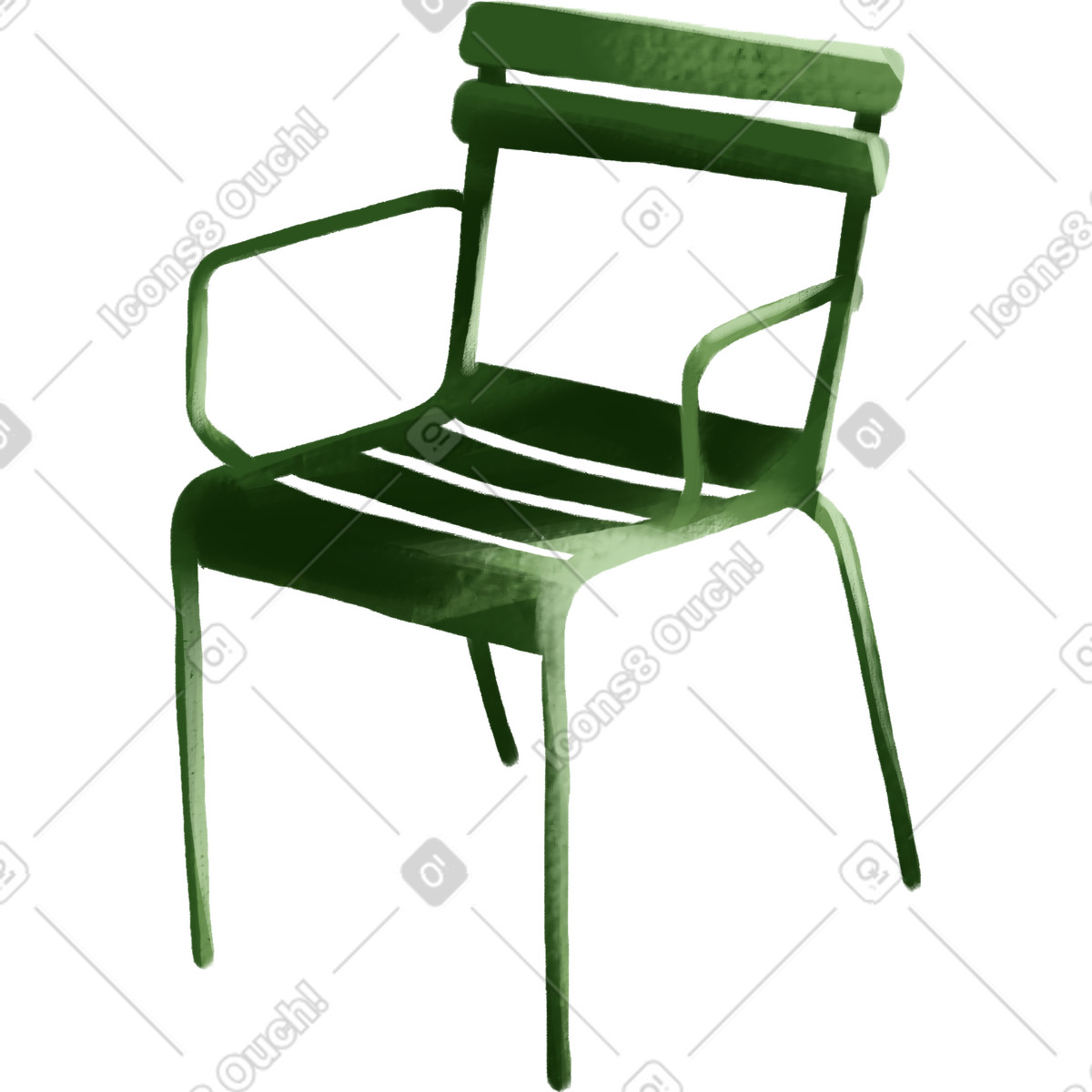 Ilustração de Green chair em no estilo Sunday para baixar em PNG, SVG
