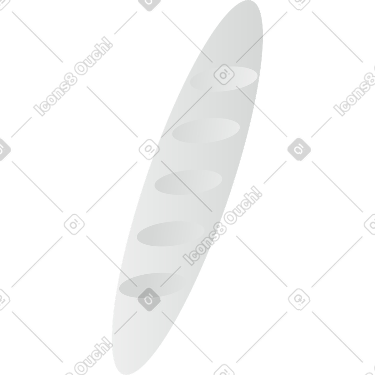 Baguette illustration in Clip style download in PNG, SVG