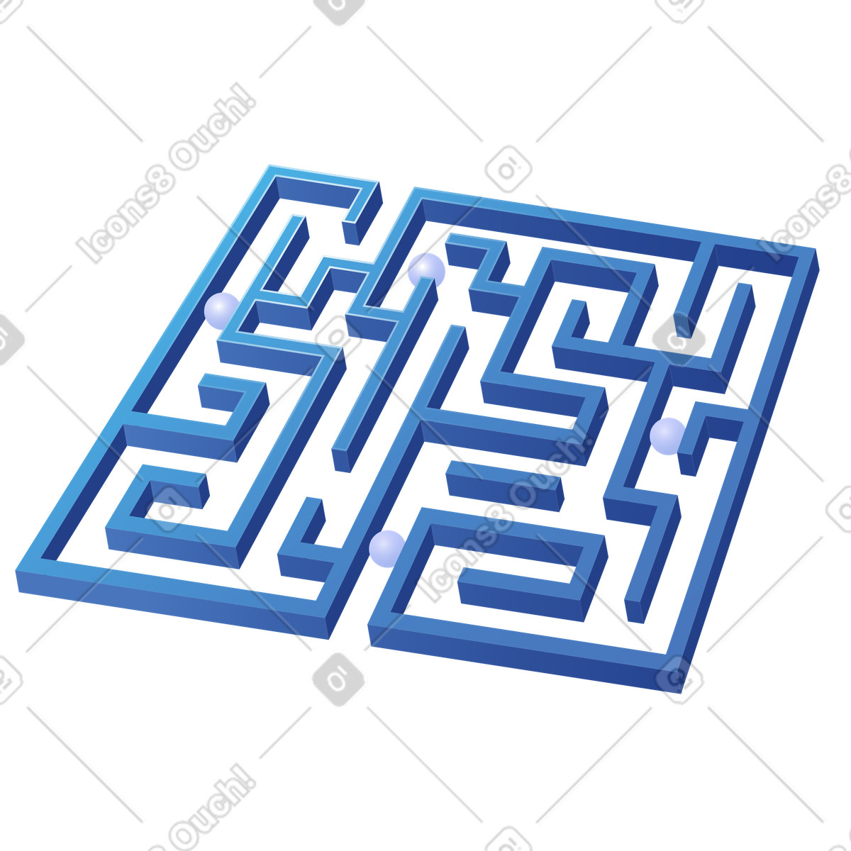 Business Strategy and Problem Solving, Navigating Complex Decision Processes illustration in Quantum style download in PNG, SVG