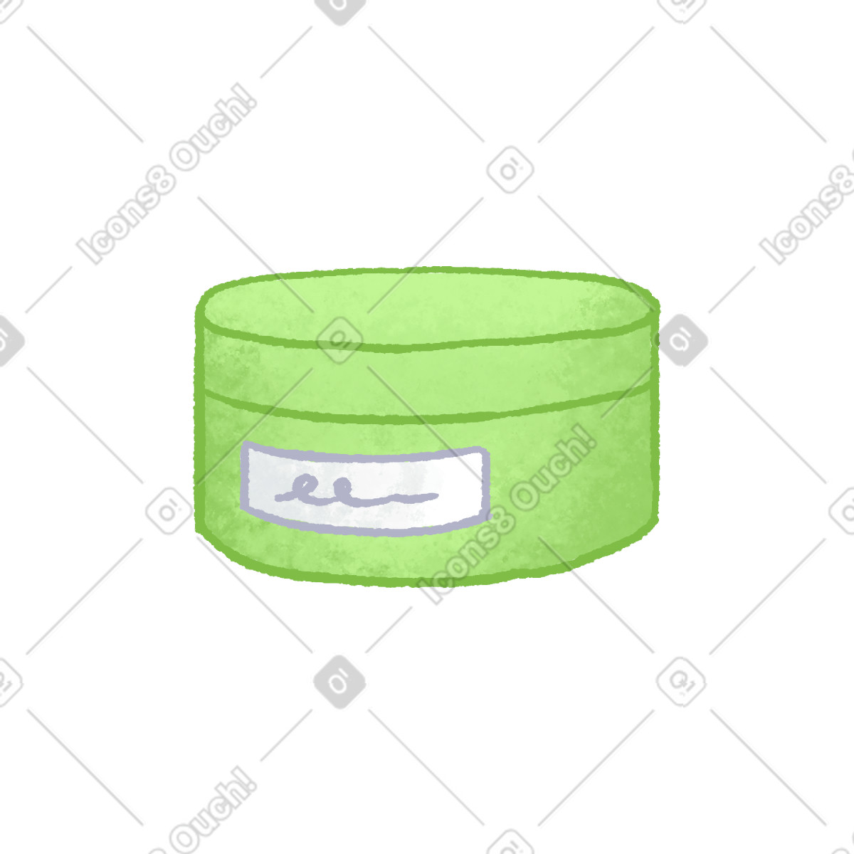 Cream jar illustration in Hue style download in PNG, SVG