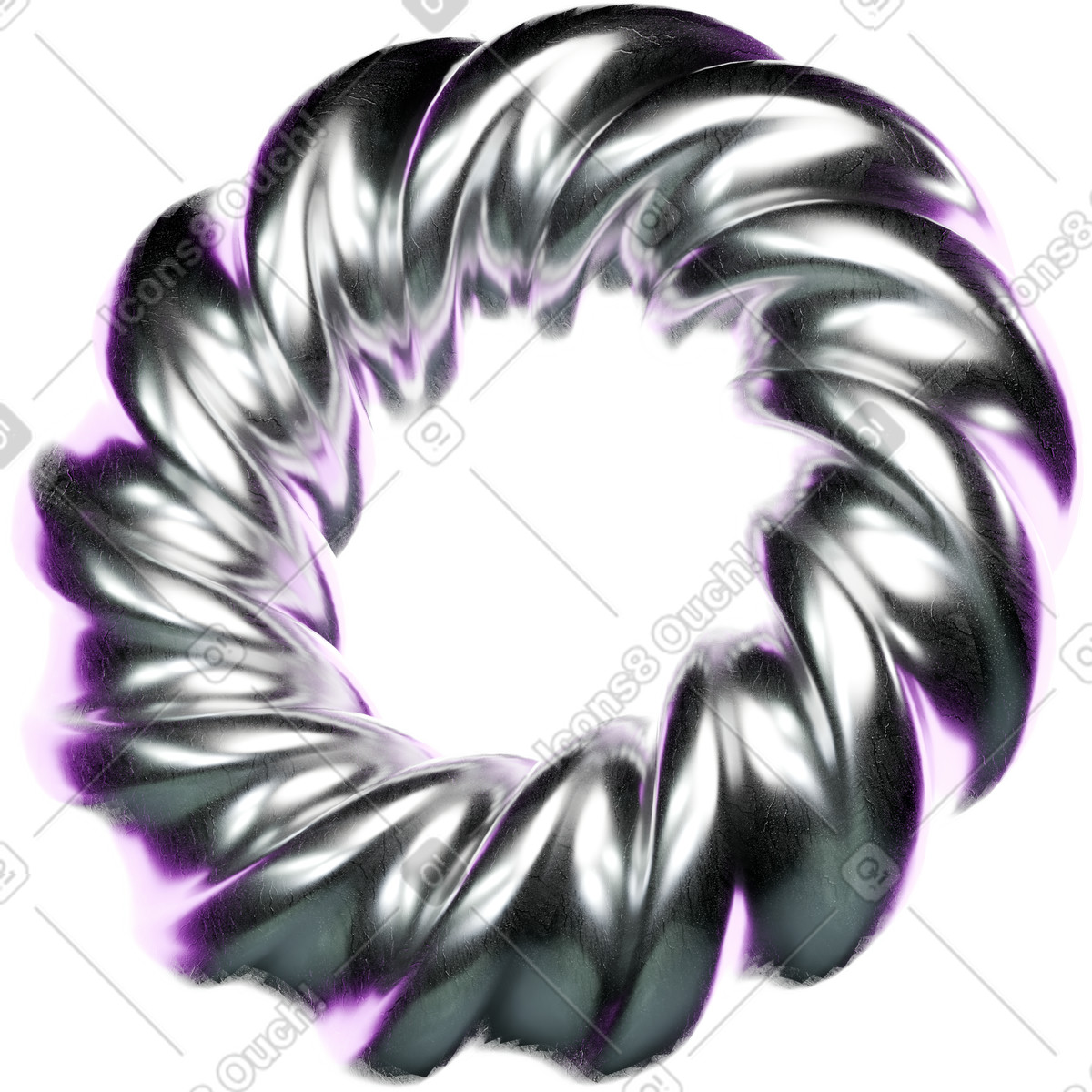 Ilustración Toro cromado en estilo 3D Crystex a descargar en PNG y SVG