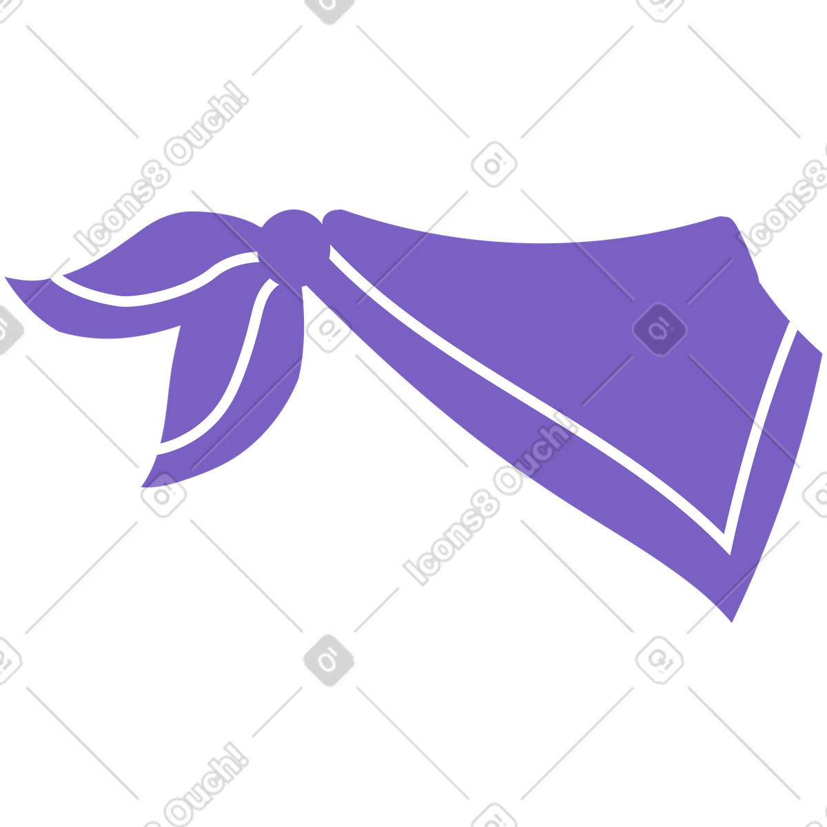 Sciarpa hostess illustrazione in stile Mellow scarica in PNG, SVG