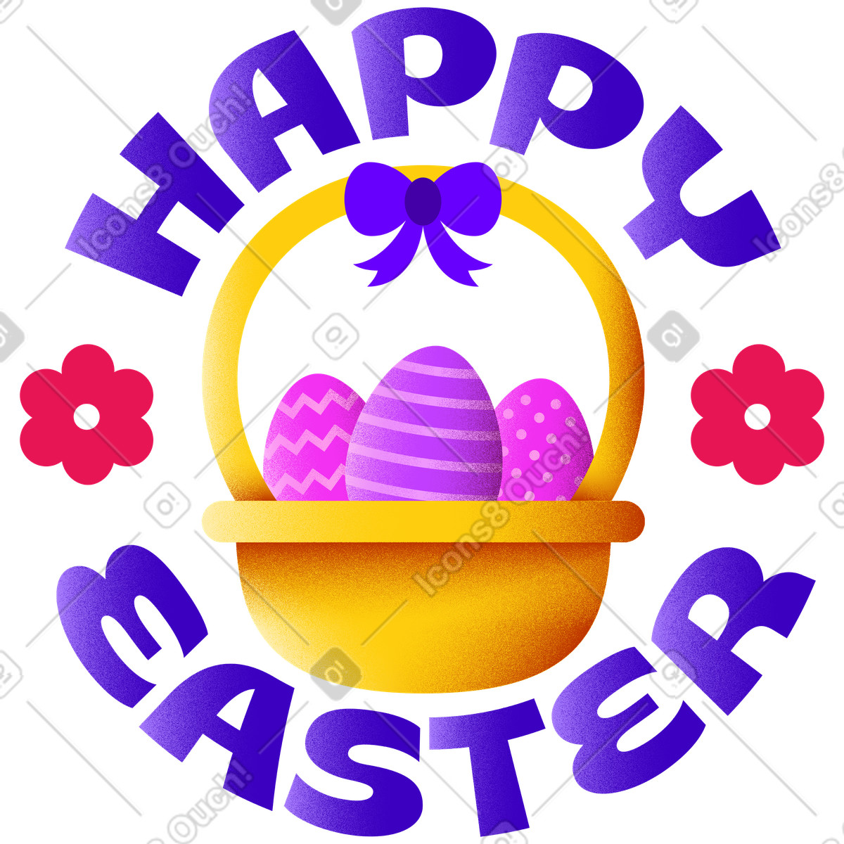Lettering happy easter! with stars text illustration in Easter style ...