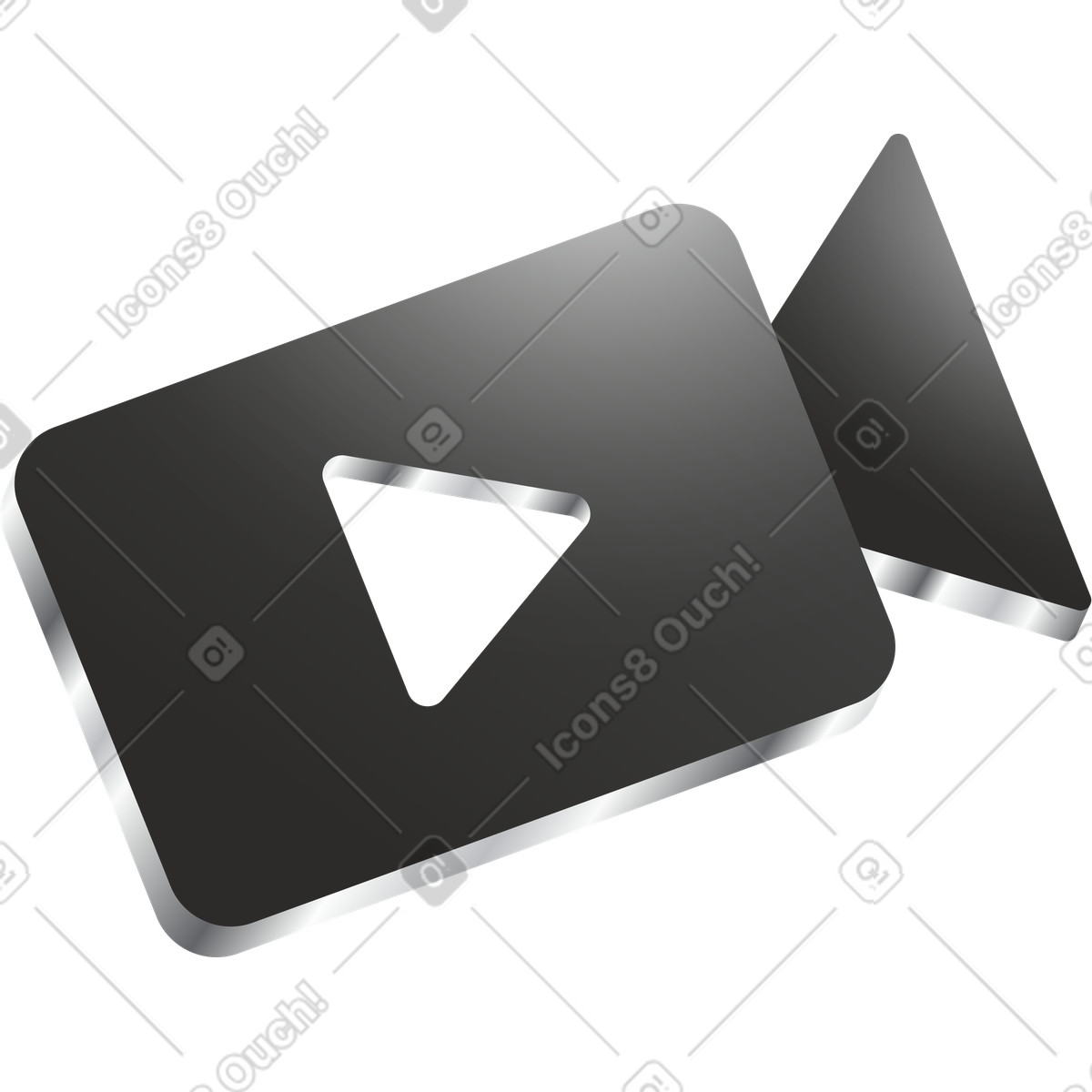 Ilustração de Black video call camera em no estilo Token para baixar em PNG, SVG