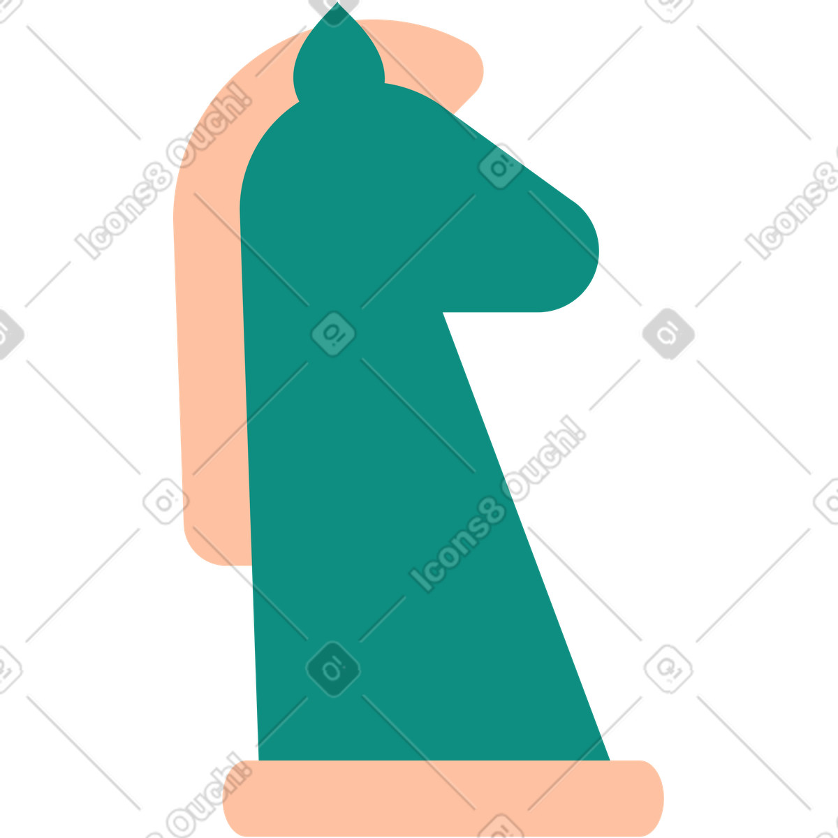 Pezzo degli scacchi illustrazione in stile Polar scarica in PNG, SVG