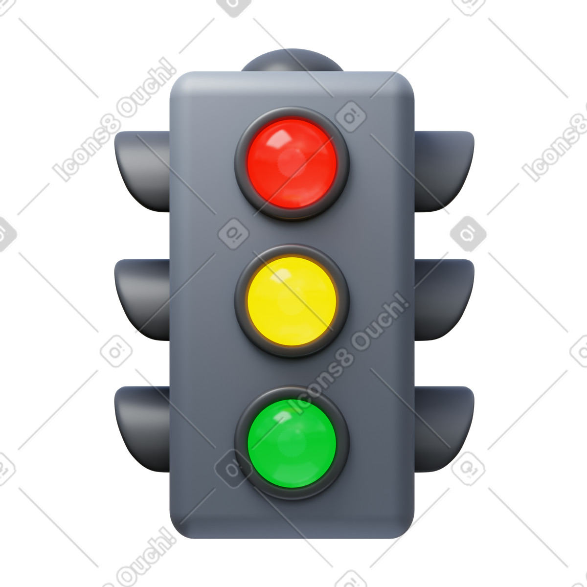 Illustration Traffic light dans le style 3D Fluency à télécharger aux formats PNG, SVG