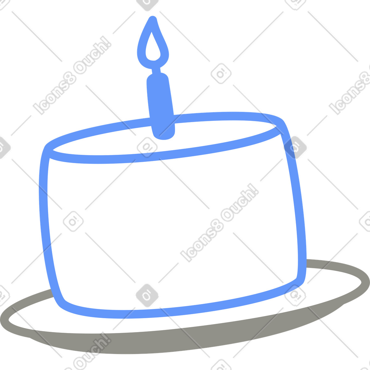 Illustration Gâteau dans le style Plain à télécharger aux formats PNG, SVG