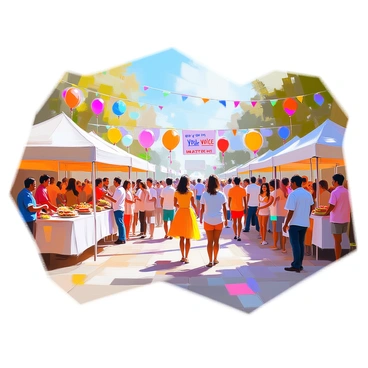 A festival celebrating voting rights with music, food, and dance