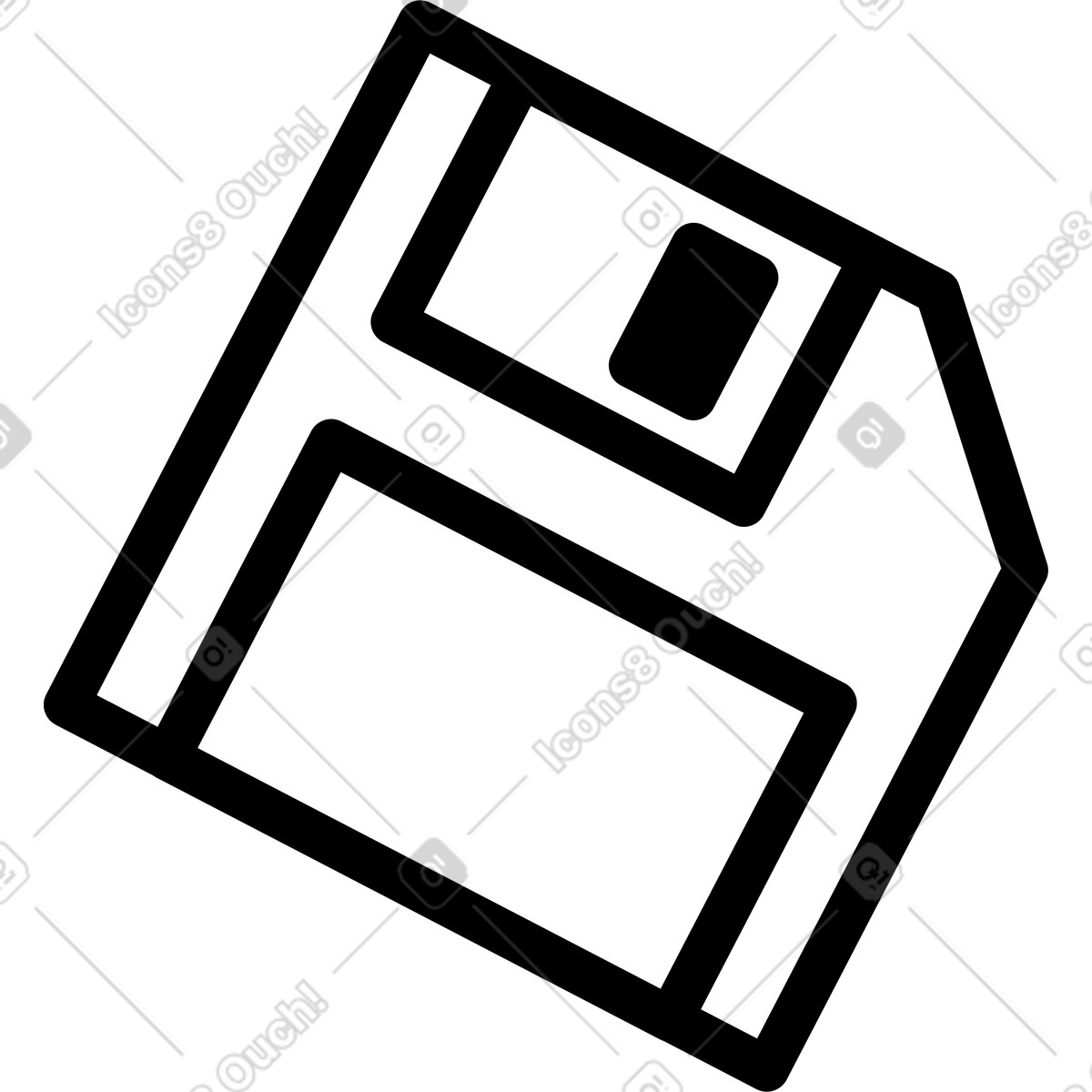 Ilustración Disco flexible en estilo Transistor a descargar en PNG y SVG