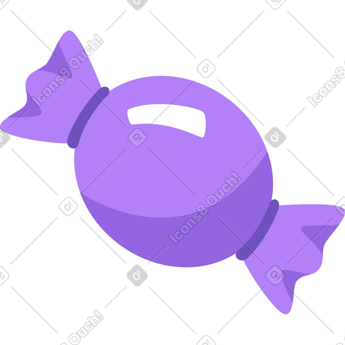 Illustration Bonbon violet dans le style Lagom à télécharger aux formats PNG, SVG