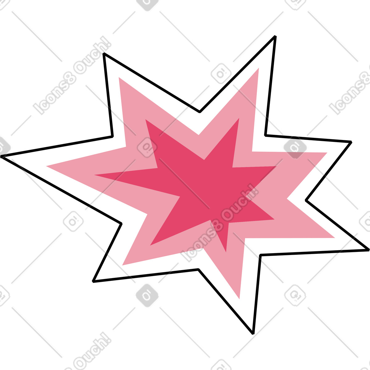 Flash illustration in Memphis style download in PNG, SVG