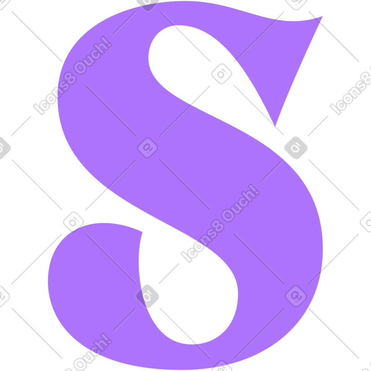 Lettera s illustrazione in stile Florid scarica in PNG, SVG