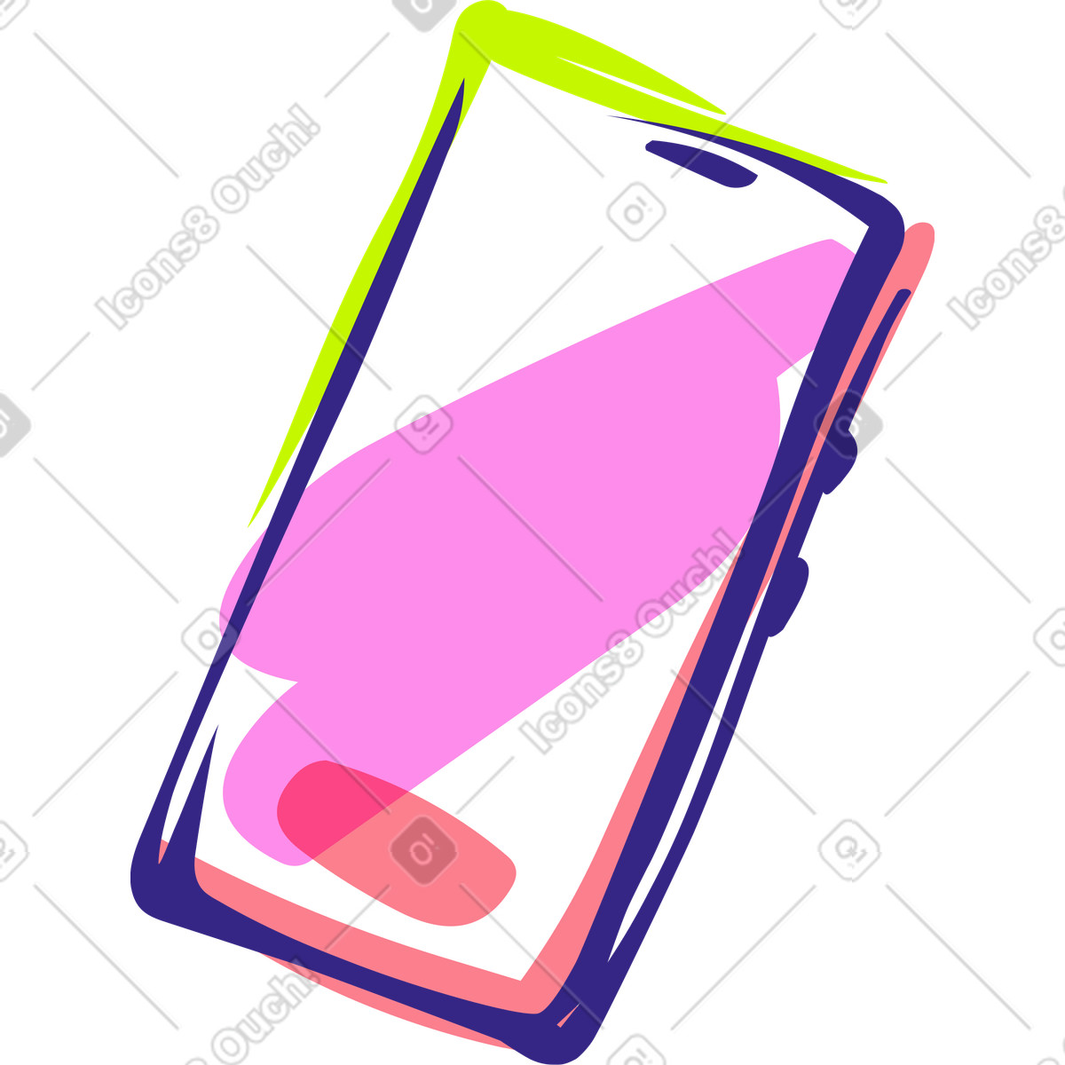 Smartphone illustration clipart graphic for various projects in vector