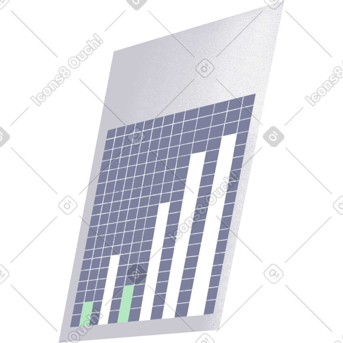 Bar graphs illustration in Haze style download in PNG, SVG